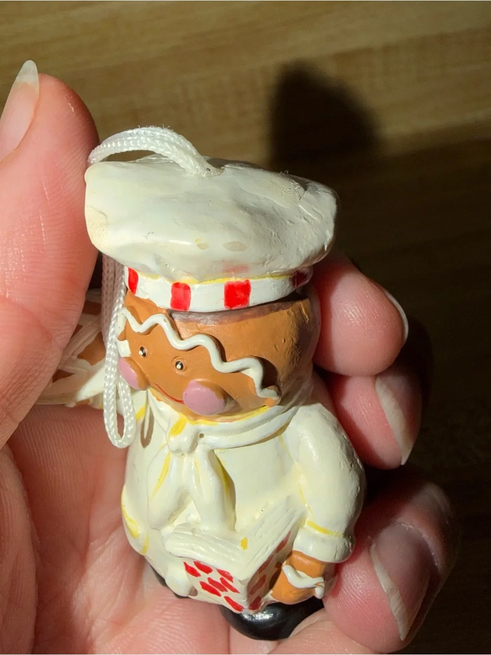 Ceramic‎ Chef Ornament in Cream, Red and Black Christmas kitchen